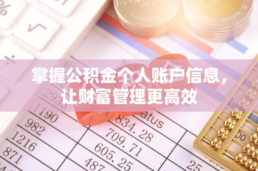 蓝山掌握公积金个人账户信息，让财富管理更高效